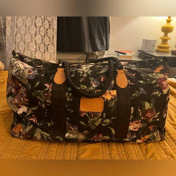 Vintage 90’s Floral Canvas Weekender Bag - Picture 1 of 9